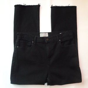 Everlane Raw Hem Cropped Jeans | Black | VGUC | 31